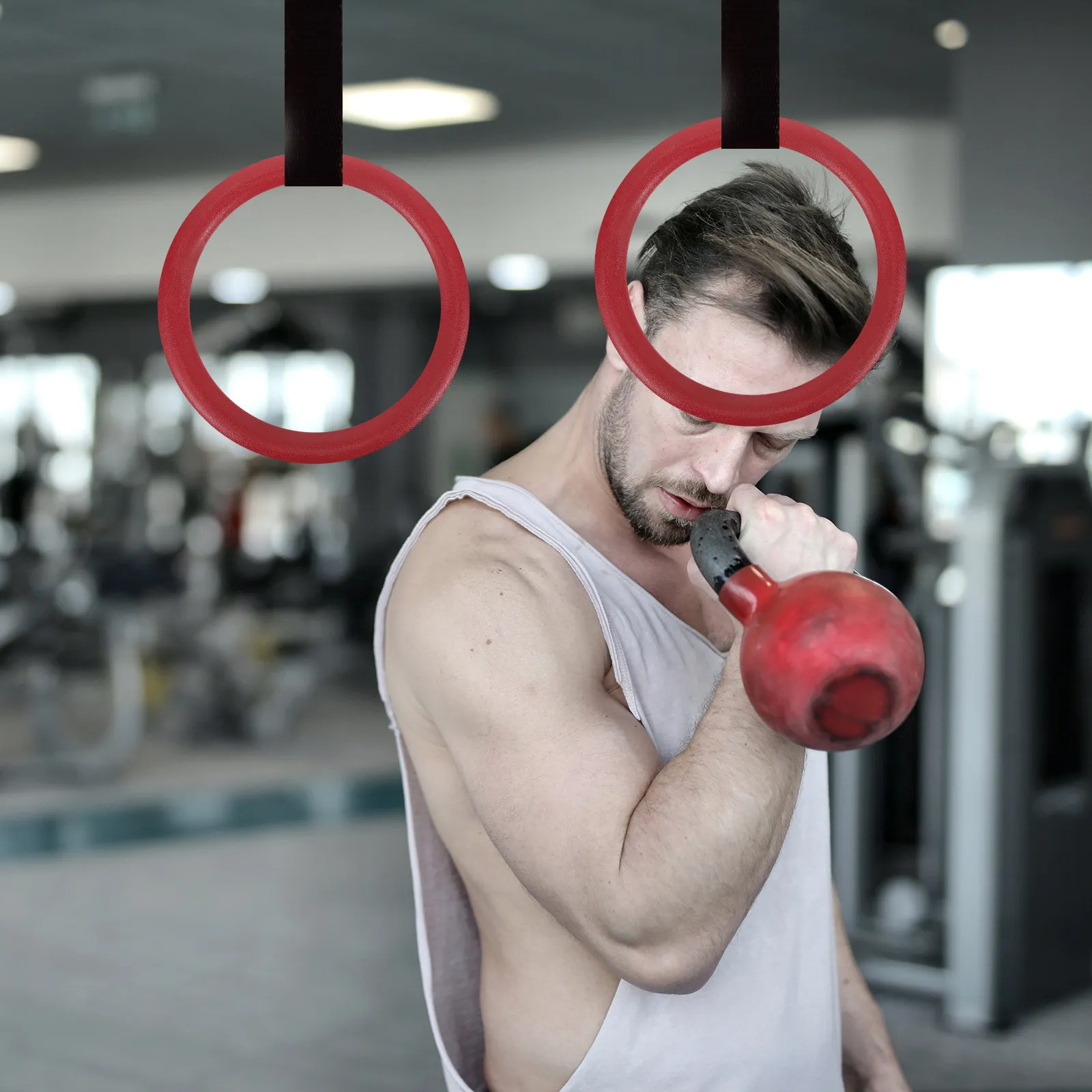 2pcs-fitness-gymnastics-rings-sturdy-abs-material-portable-compact-design-adjustable-length-anti-slip-surface-calisthenics-pull