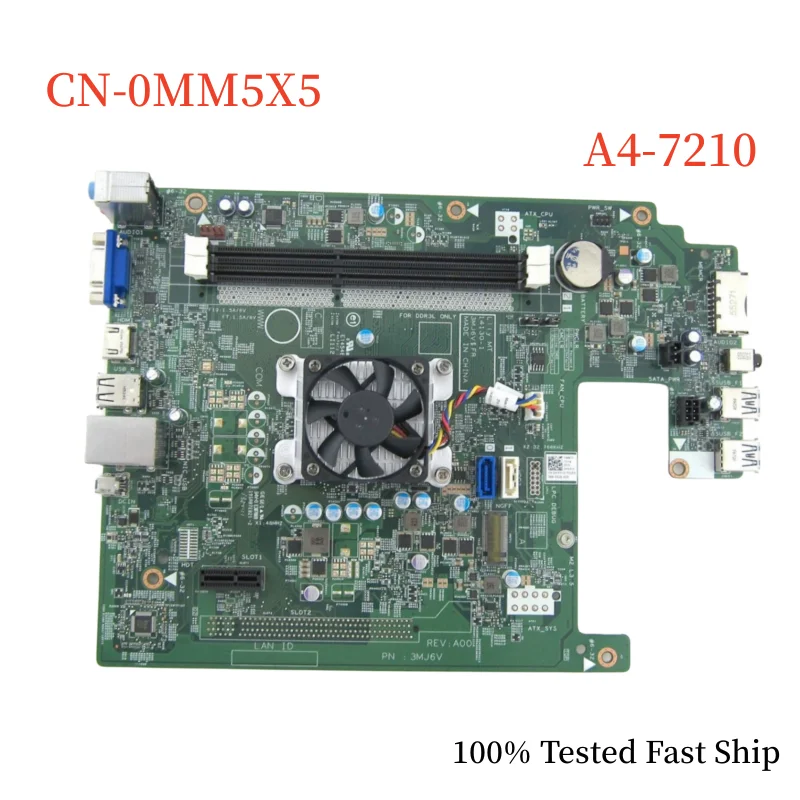 

CN-0MM5X5 для Dell Inspiron 3655 материнская плата 14130-1 0MM5X5 MM5X5 с процессором A4-7210 системная плата 100% протестирована Быстрая доставка