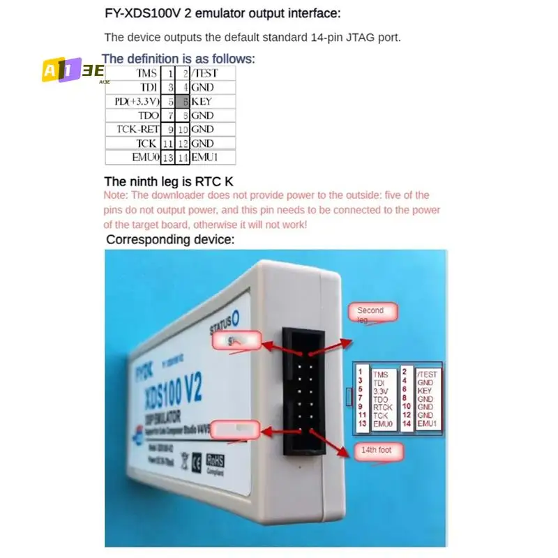 A13E-DSP Emulator Programmer XDS100 XDS100V2 JTAG Debugger Suitable For TI ARM9 A8 TMS320 TI DSP CCS5-CCS10