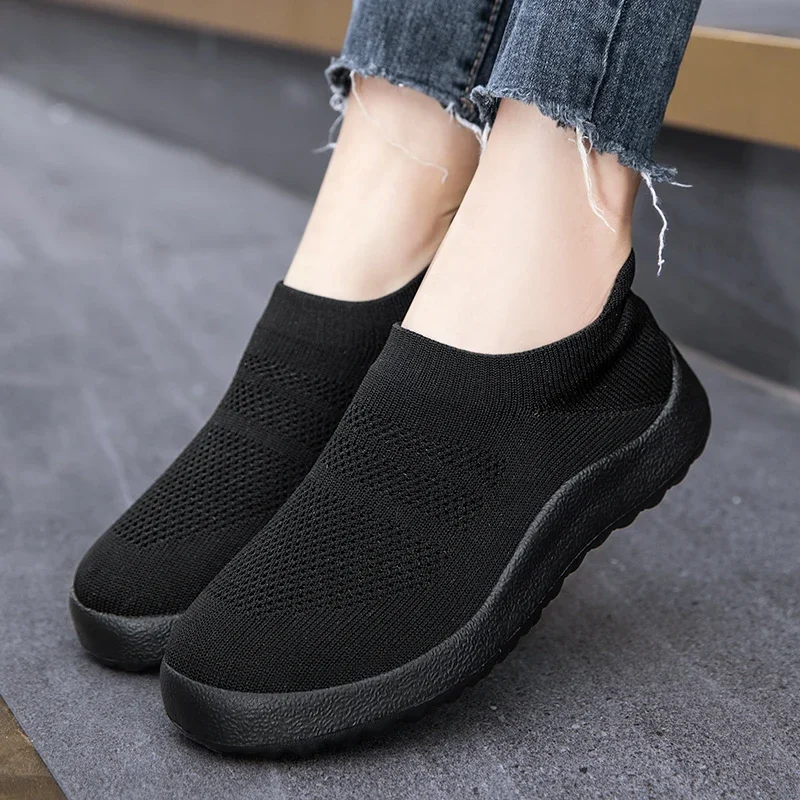 

Women Fashion Sneakers Slip On Platform Sneakers Walking Women's Sneakers Plus Size Ladies Vulcanize Shoes