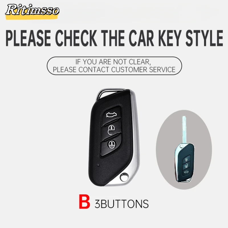 Car Key Cover Folding Remote Fobs Case Protector Bag Auto Accessories For Baic Senova X25 X 30 X35 2015 2016 Changhe Q25 Q35