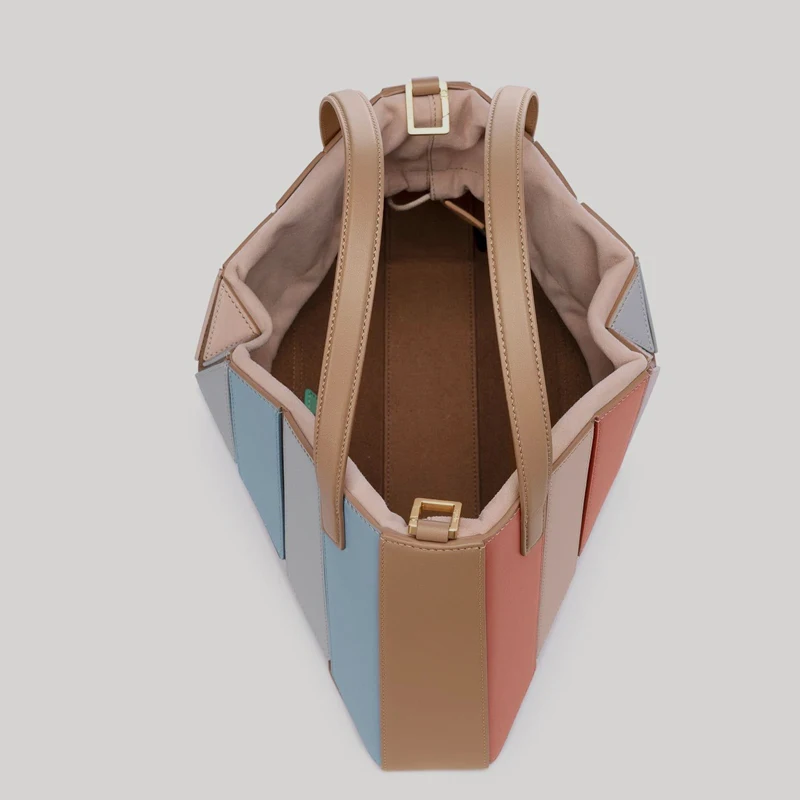 Casual Bags For Women Handbags And Purses Luxury Designer 2023 New In PU Splicing Contrasting Top Handle Shoulder Messenger Bag