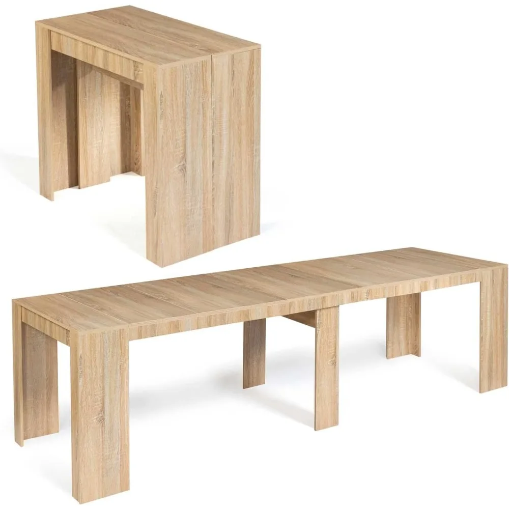 Table Console Extensible Orlando 14 Personnes 300 cm Bois fa?on hêtre