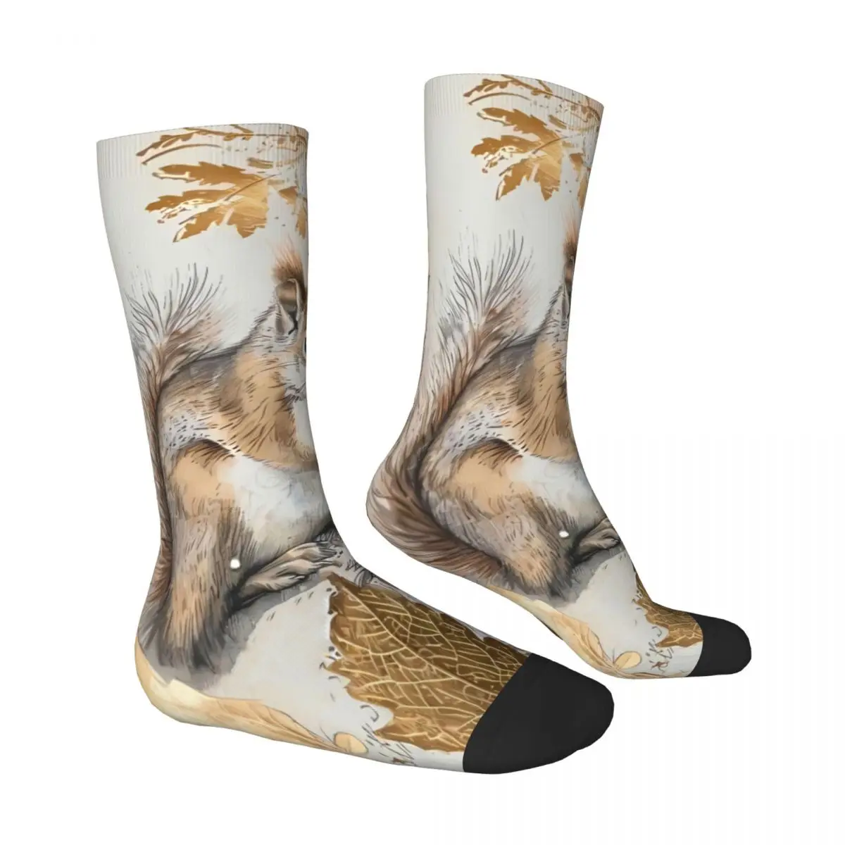 Squirrel Sock Printed Man Polyester