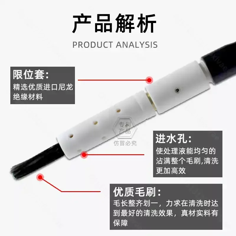 Portable Handheld Electrolytic Weld Cleaning Brush Tool for Stainless Steel TIG MIG Welding Polishing
