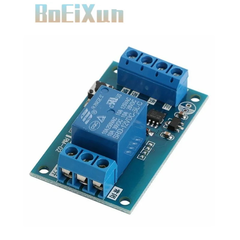 

5V/12V/24V Single Bond Button Bistable Relay Module Modified Car Start and Stop Self-Locking Switch One Key