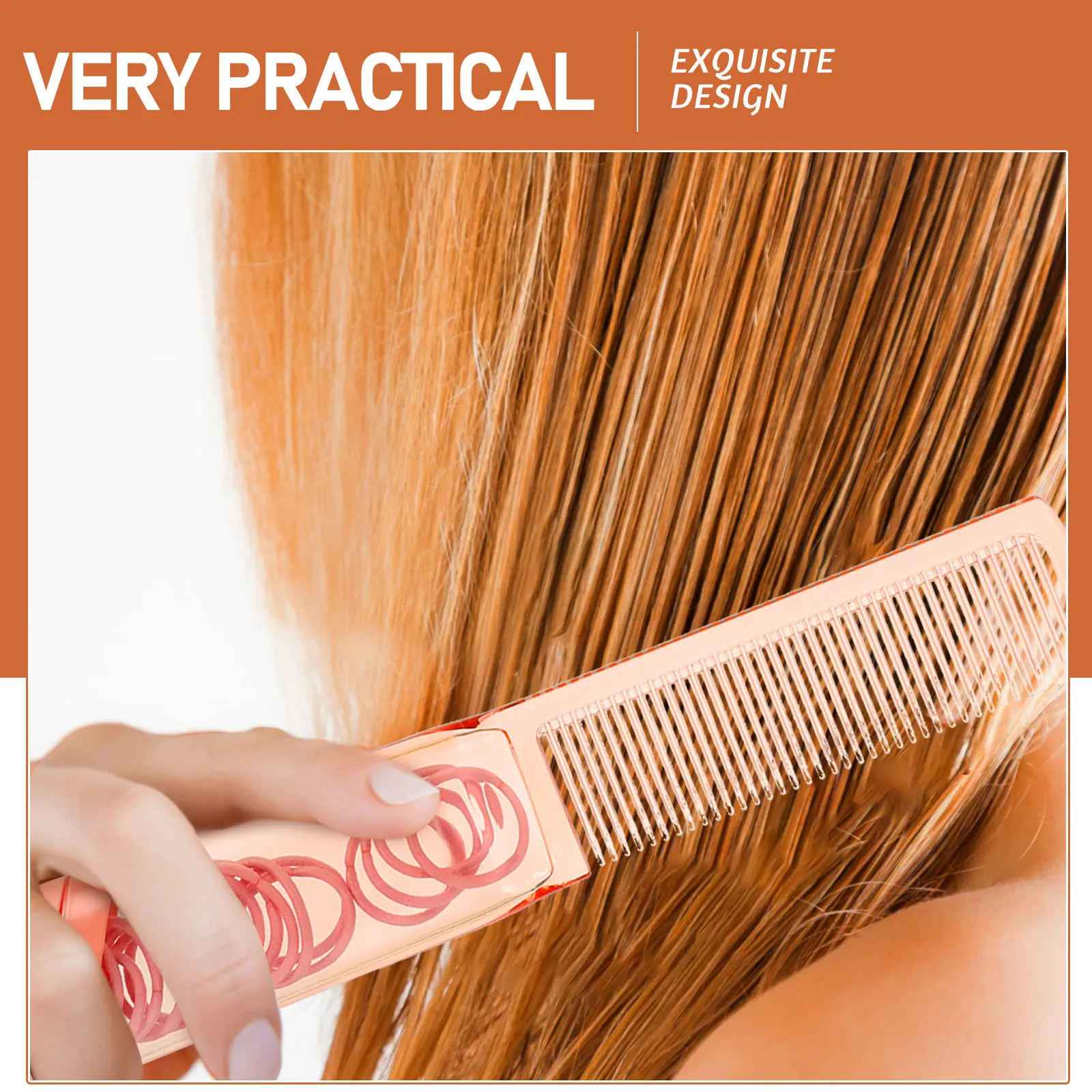 4Pcs Multi-Functional Hair Comb Straightening Anti-Static Smooth Styling Comb Portable Storage Handle Hairdressing Detangler