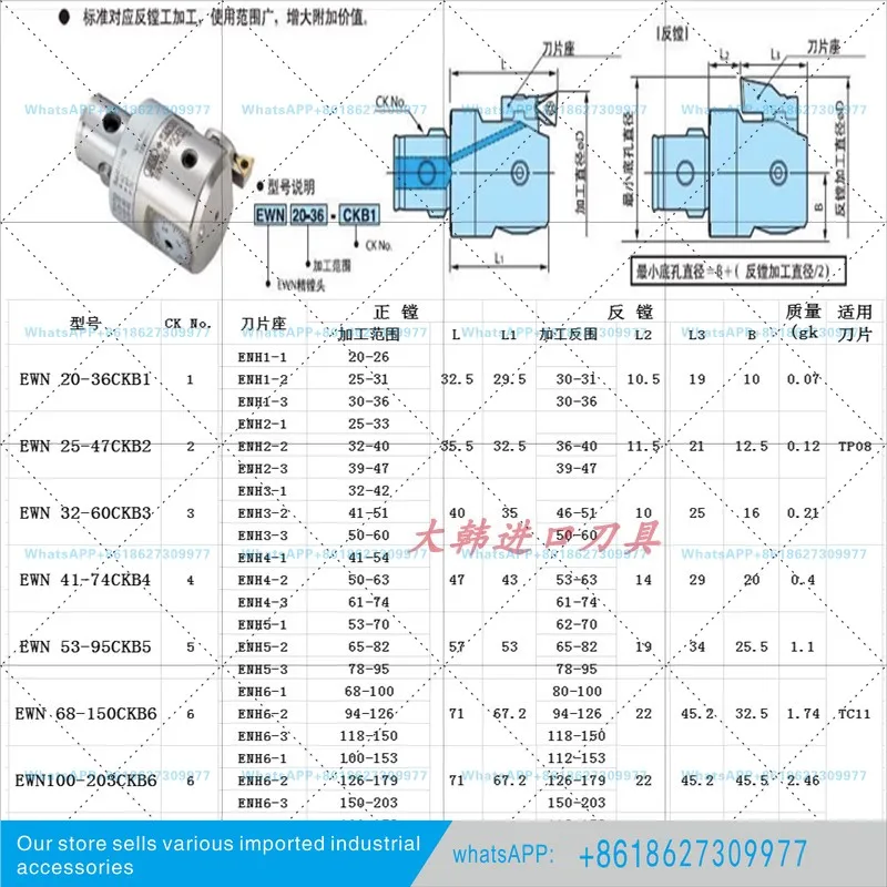 Cbh Integral Fine-Tuning Boring Tool EWN20-203 Boring Device
