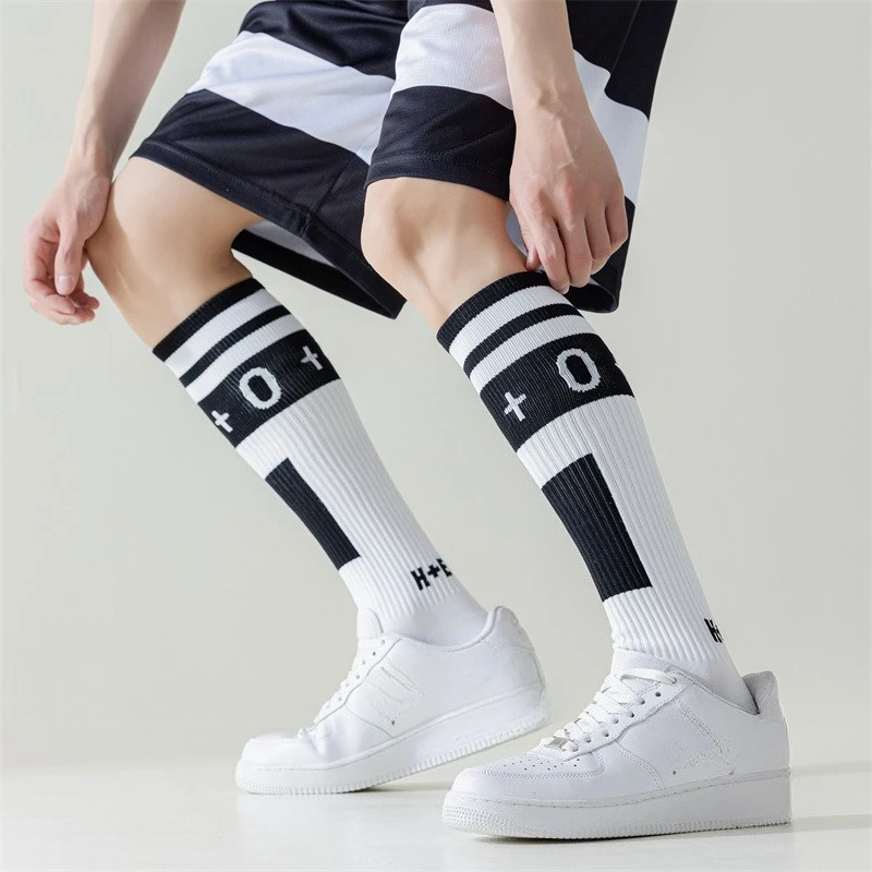 

1/2 Pairs Men Compression Socks Mid Calf Sports Running Socks Elastic Anti Fatigue Marathon Socks Summer Calf Support Stockings