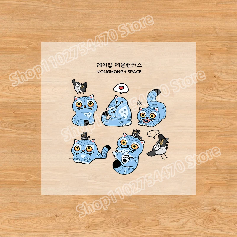 สติกเกอร์รีดร้อนลายการ์ตูนนักล่าอสูร Kpop สำหรับติดเสื้อผ้า กระเป๋าเป้ และอื่นๆ อุปกรณ์ตกแต่ง DIY