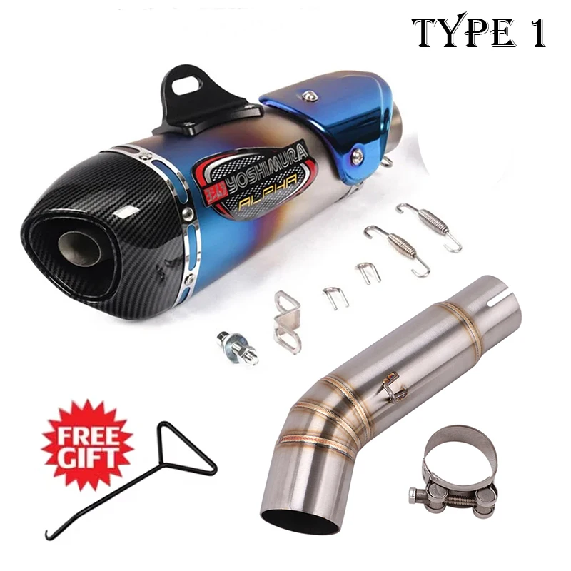 For SUZUKI GSX-S 750 BK750 GSR750 GSXS750 GSX S750 2018-2022 Motorcycle Yoshimura Exhaust Muffler Mid Link Pipe Carbon DB Killer