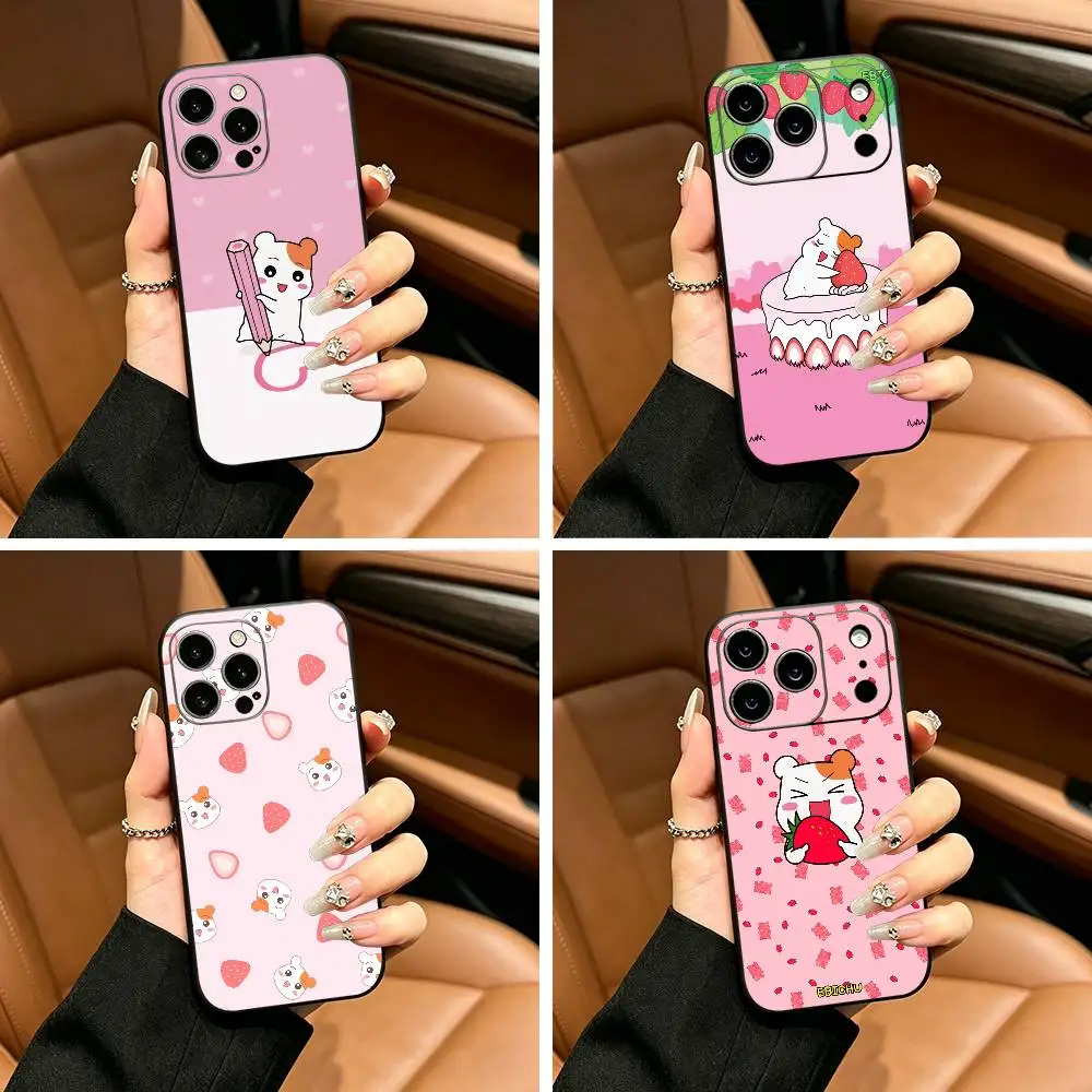 

Oruchuban E-Ebichu-Ebichu Phone Case For iPhone 12 13 14 15 16 17 Pro Max, Lightweight and practical Soft Black Cover