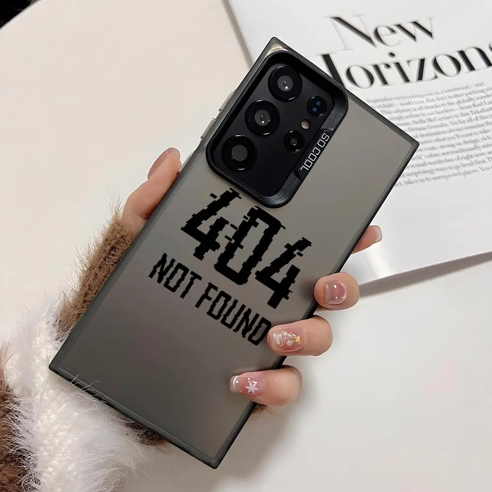 404 لم يتم العثور على جراب هاتف لهاتف سامسونج جالاكسي S25 Edge S24 S23 S22 S21 S20 Ultra Funda حافظة هاتف فضية ملونة من السيليكون