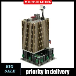 MOC City Street View High Building Model Assembly Building Blocks Room Police Office Collection Series Toy Gifts