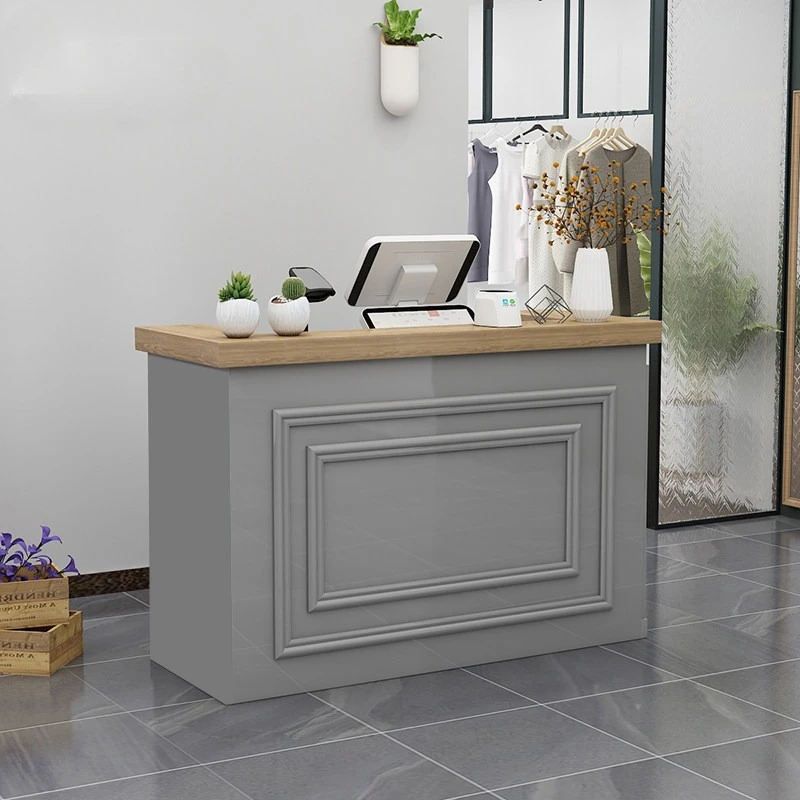 Nordic bar reception desk Commercial aesthetic American style reception desks retro practical balcão recepção office furniture