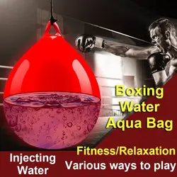 Boxing Practice Aqua Punching Bag Fashion Red PVC Heavy Punching Bag Heavy Duty Hanging Tie Speed Bag