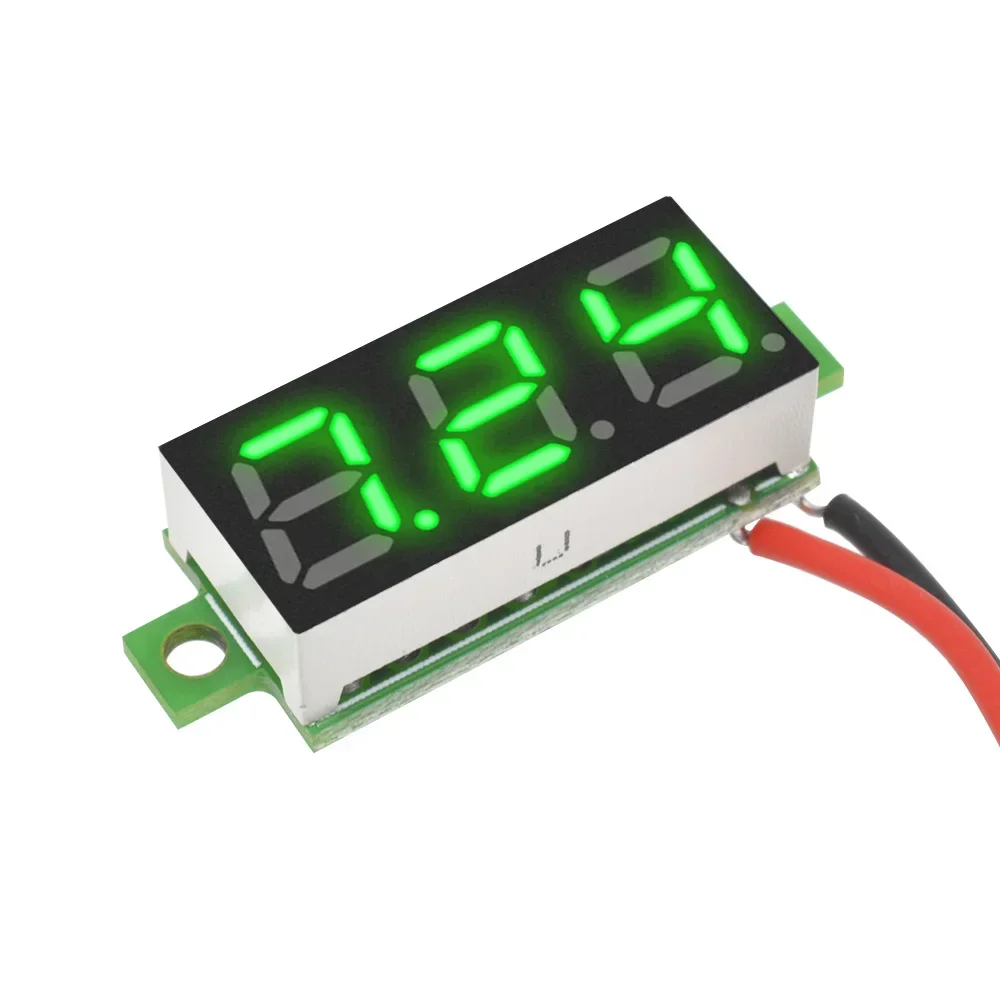 5-30V Voltage Meter Auto Car Mobile Power Voltage Tester Detector Red Green Blue Yellow 0.28 Inch DC LED Digital Voltmeter