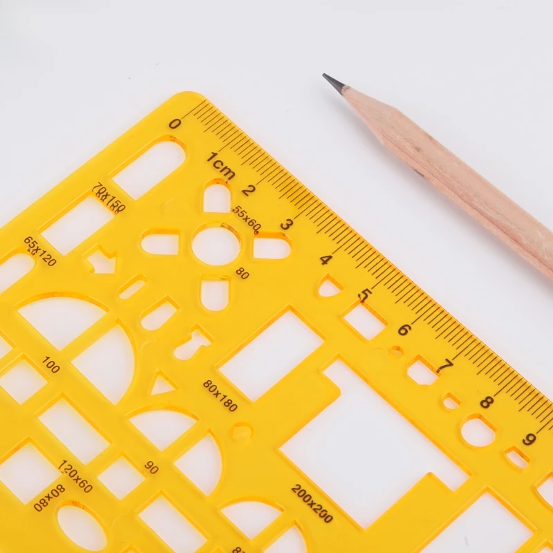 1 Pc K Resin Circles Geometric Template Ruler Stencil Drawing Measuring Tool Students New Design