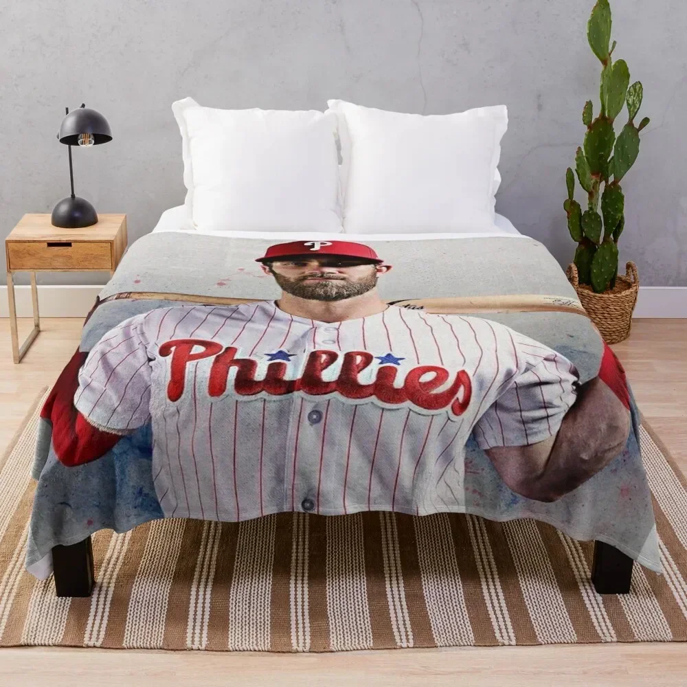 

Bryce Harper Throw Blanket Cozy Sofa Blanket for TV Watching Napping
