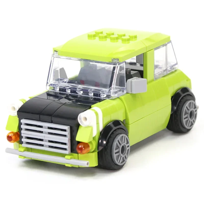 

Строительные блоки Mini Mr. Bean's Green Car Series, фигурки, модели кубиков, развивающая модель, совместимая с B