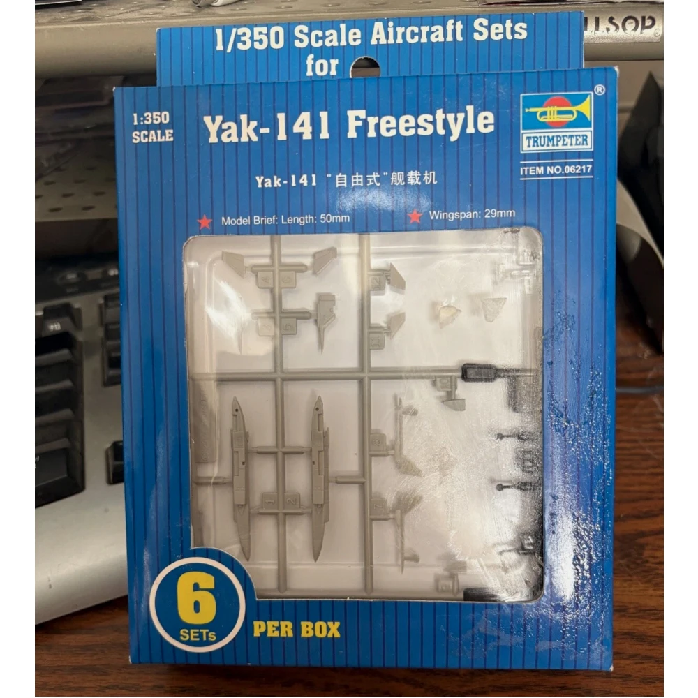 

Trumpeter 06217 1:350 Scale Jakow-Jak 141 Yak-141 Freestyle Shipboard Aircraft Toy Military Plastic Assembly Model Building Kit