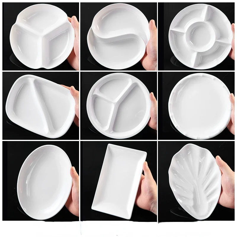 Multi-specification Imitation Porcelain Plastic Palette Gouache Watercolor Chinese Painting Pigment Cream Color Mixing Dish