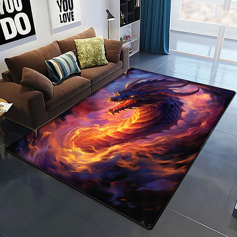 Dragon Totem Fashion Carpet for children,Living room mat，Bedroom floor mat Kitchen mat Children's Bedroom Mat,room decor