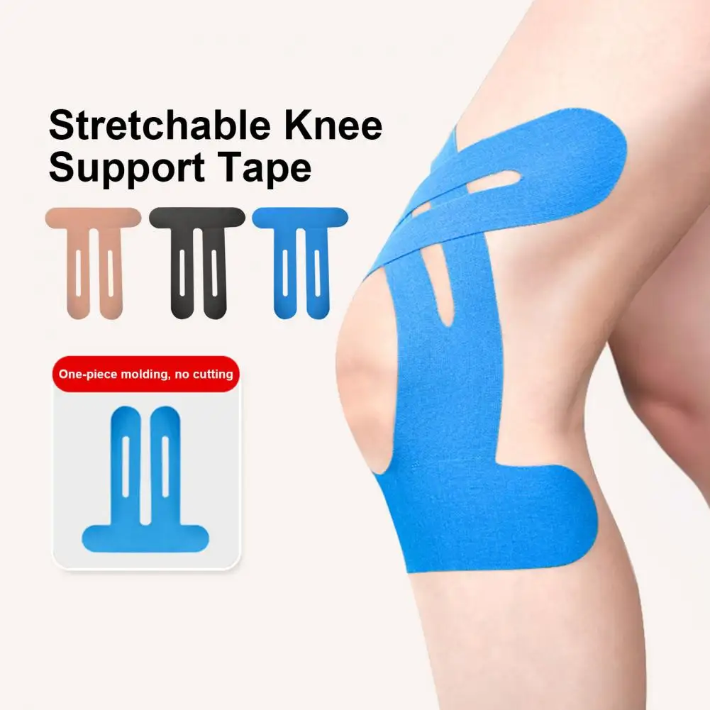 10 Pcs Knee Kinesiology Tape Pre Cut Knee Tape Breathable Adhesive Joint Support Tape Elastic Athletic Bandage for Running