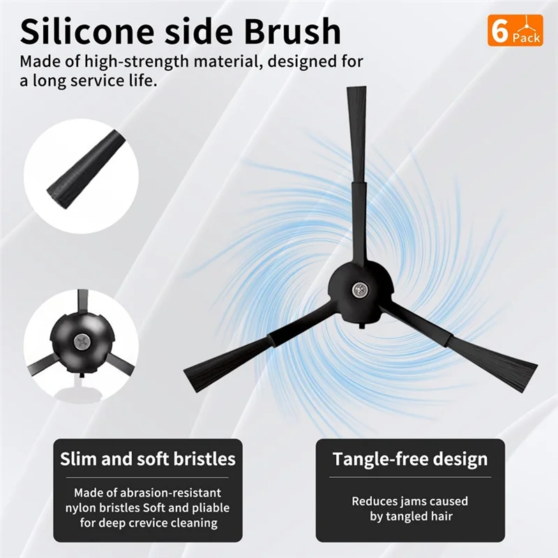 SANQ لـ Roborock Qrevo Master/Qrevo فرشاة جانبية رئيسية رفيعة مرشحات HEPA ممسحة ملابس أكياس الغبار قطع غيار المكنسة الكهربائية