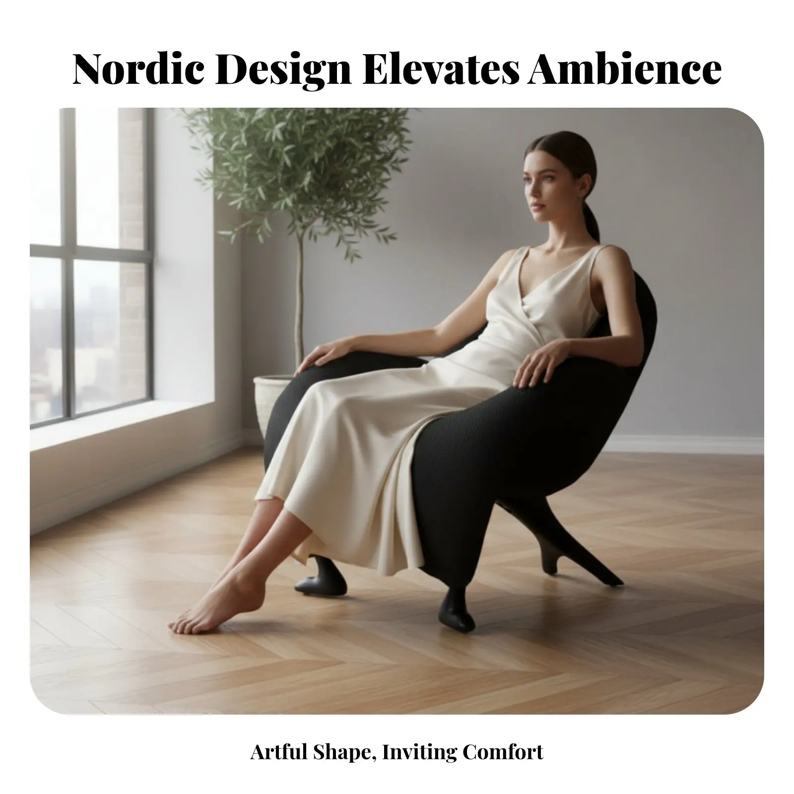 

Стул Ram's Horn в скандинавском стиле, мебель для интерьера, легкий люкс, скульптурная форма, для дизайнеров интерьера, для читателей