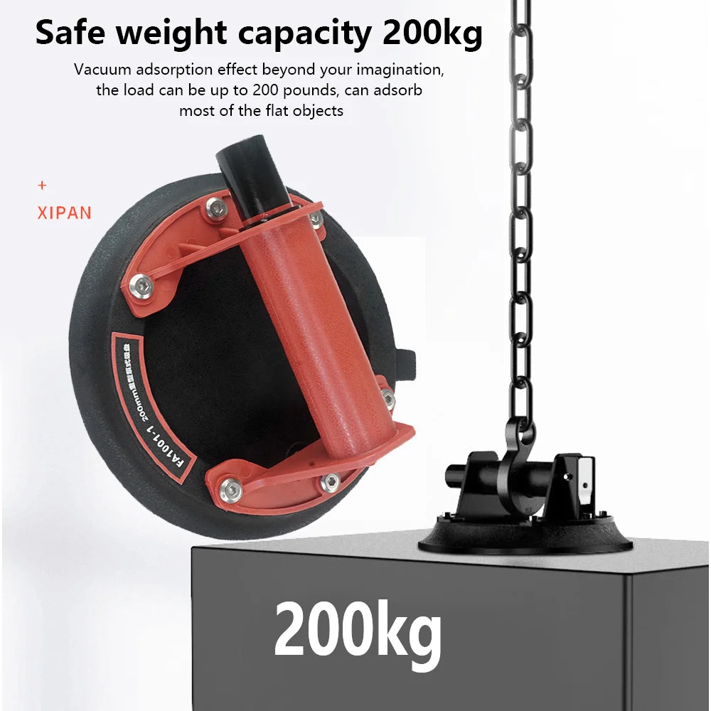 Digitaler Vakuum-Saugnapf – 200 kg Kraft für Fliesen/Glas/Stein, tragbares Panel-Installationsgerät mit Manometer und Leckagealarm