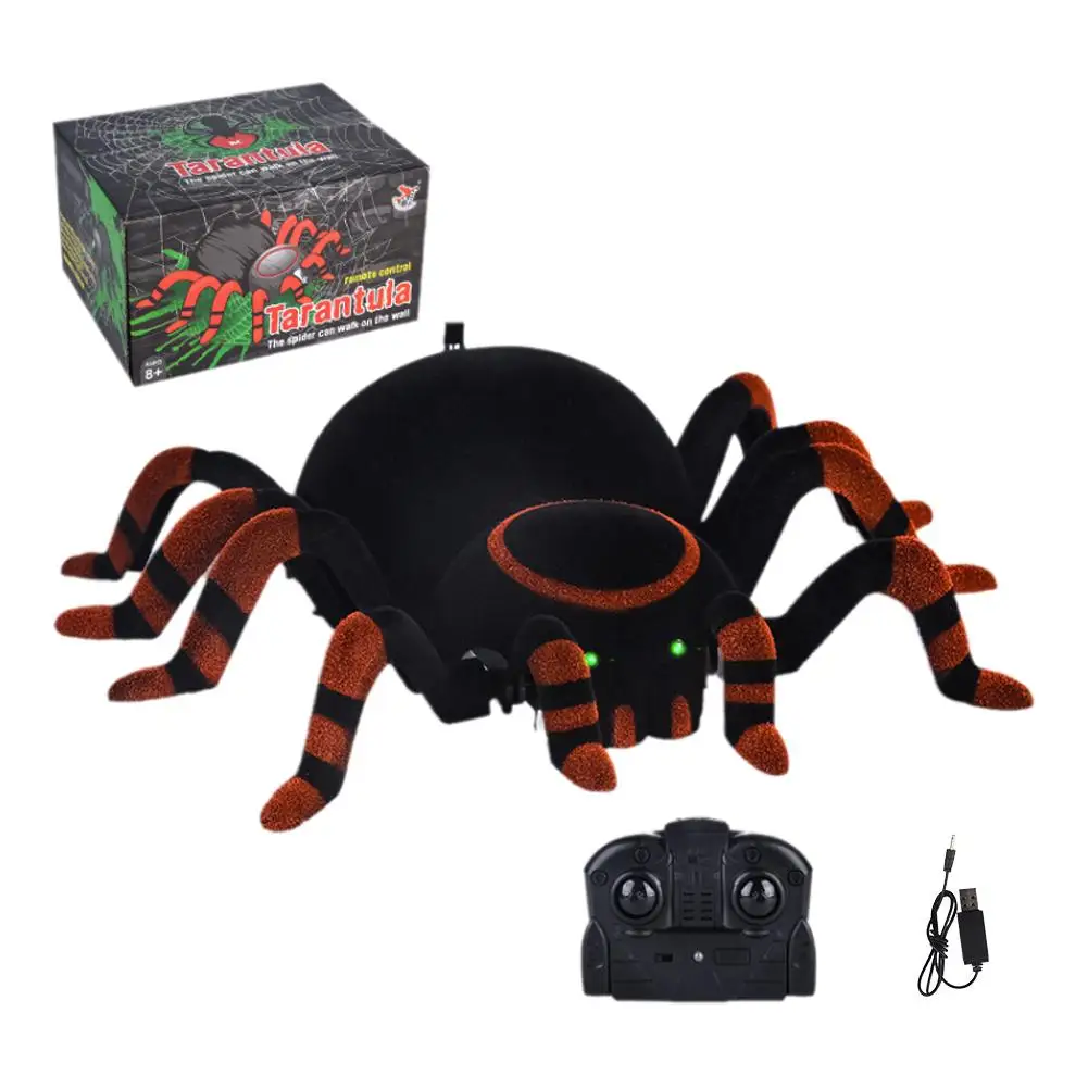 Remote Control Spider Wall Climbing Toy Dual Mode Wall & Ground Crawling Robot Realistic Bionic Animal Toy For Kids Boys Gifts