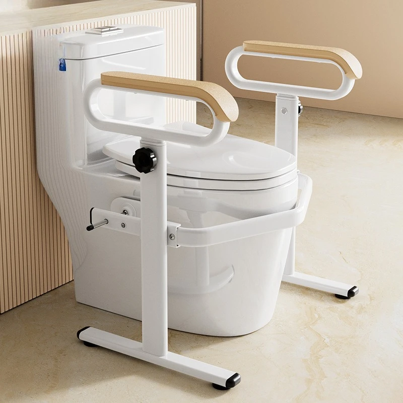 

Adjustable Toilet Safety Rail Handicap Grab Bar Elderly Bathroom Assist Handle for Disabled with Anti-Slip Grip Bathroom Safety