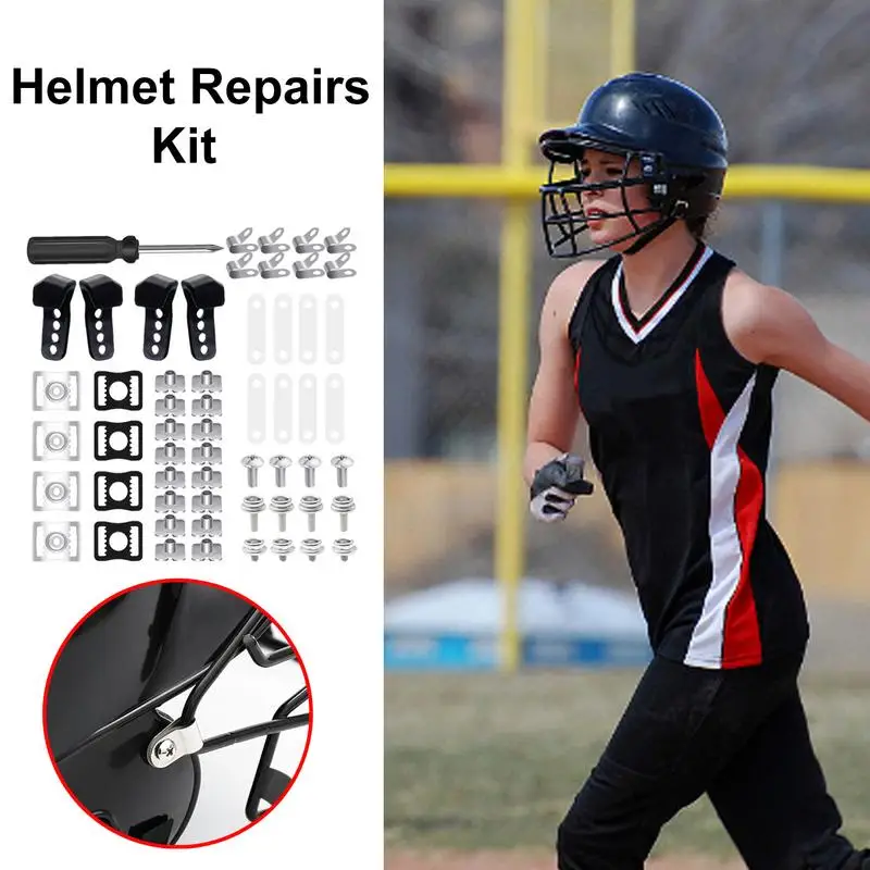 Football Headgear Repair Kit Set Of 60 Sport Safety Hat Maintenance Tool Sport Headgear Maintenance Replacement Parts For