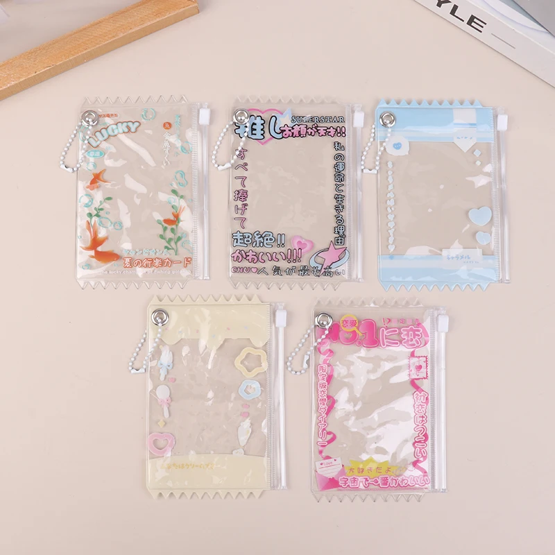 1Pc Cute Transparent Candy Bag 3 Inch Kpop Idol Card Sleeves Photocard Holder Card Films Game Cards Protective Collect Bag