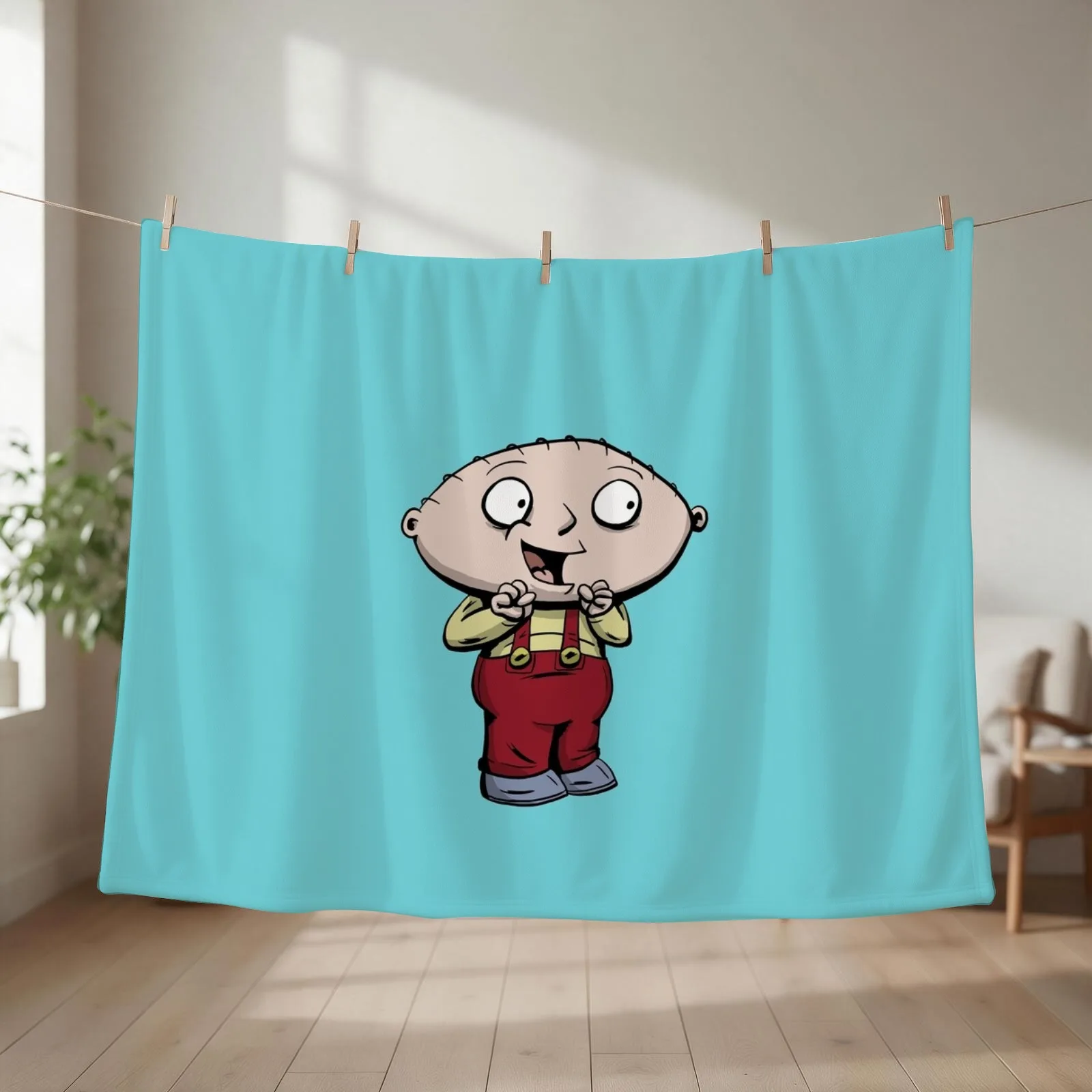 Stewie Griffin Throw Blanket couch cozy soft plush fuzzy picnic outdoor blanket