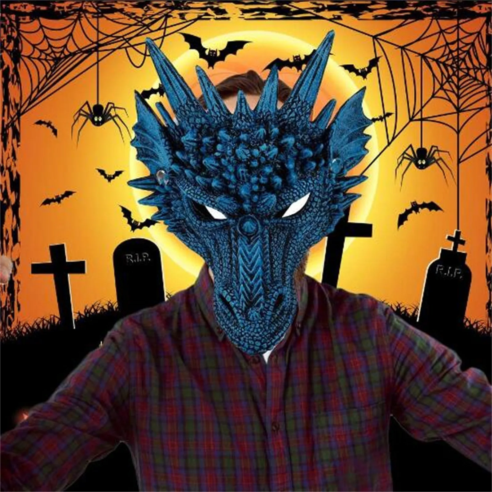 할로윈 얼굴 마스크 드래곤 4D 코스프레 소품, 어린이 십대 애니메이션 가장 무도회 파티 액세서리, 코스튬 장식 수행