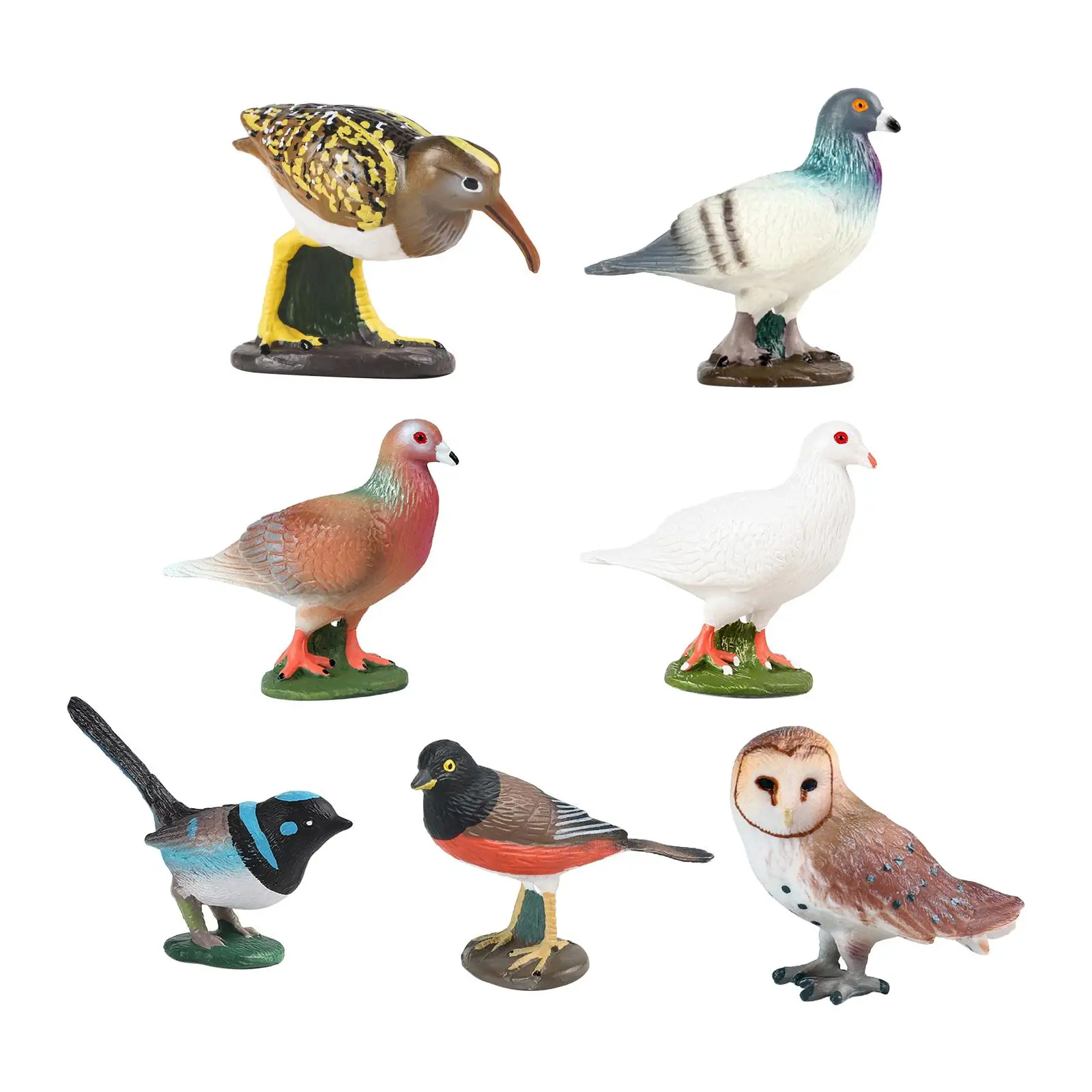 Bird Figurine Ornament Educational Learning Toys Lovely Sculpture for Garden