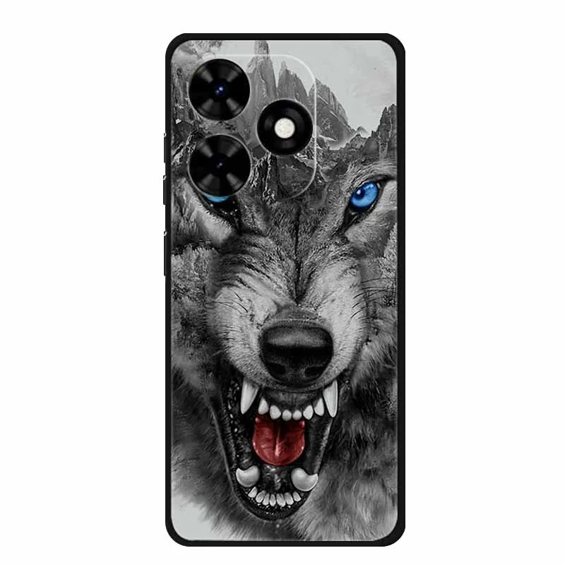 Tecno Spark Go 2024 케이스, 럭셔리 TPU 실리콘 소프트 백 커버, 휴대폰 케이스, Tecno SparkGo 2024 BG6, 충격 방지 플라워 펀다