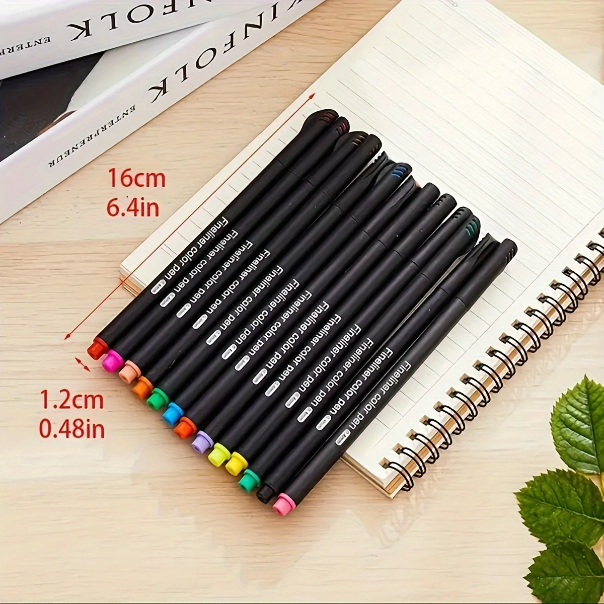 Water-Based Colored Needle Tube Pen Set 12/24 Colors with Tracing Hook Markers for Watercolor Painting