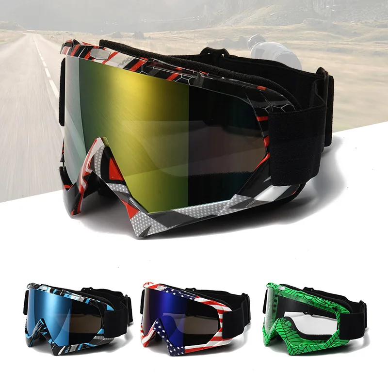 

New Motorcycle Goggles, Windproof Dustproof UV400 Protection, Anti-Fog for Harley Riding Skiing Off-Road Vintage Sports Glasses