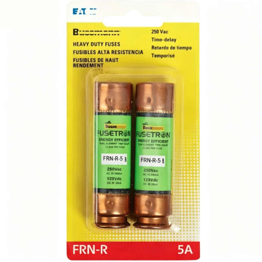 10PCS FRN-R-5 RK5 Time-Delay Current Limiting Fuse 5A 250VAC Dual Element Cartridge Fuse for Circuit Protection