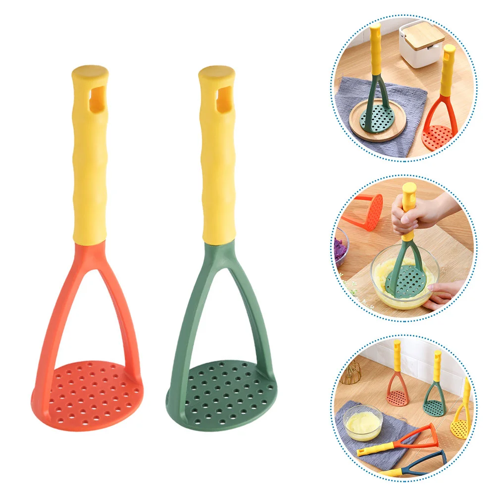 

2 Pcs Potato Masher Manual Crusher Tool Mud Press Kitchen Tools Pp Grinding Vegetable