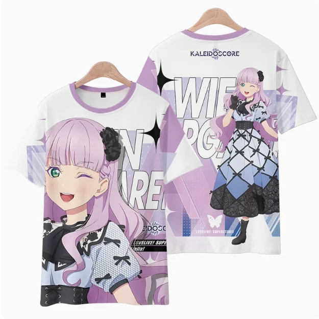 Anime Sakurakoji Kinako Short Sleeve T-shirt Summer Cosplay Costume Casual Student Loose Tops