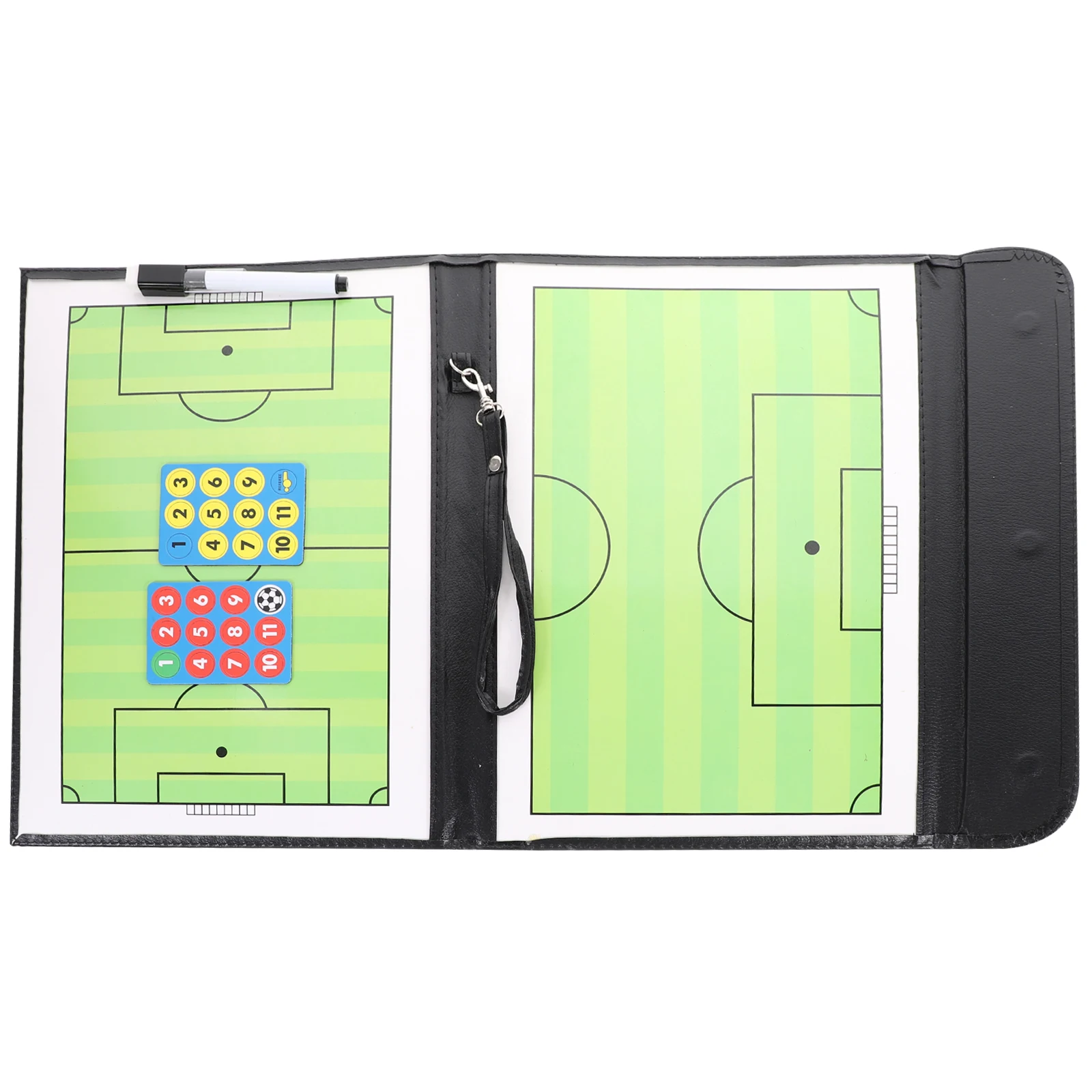 

Football Three Fold Board PVC Reusable Strategy Match Planner Multifunction Clip Light for Sports