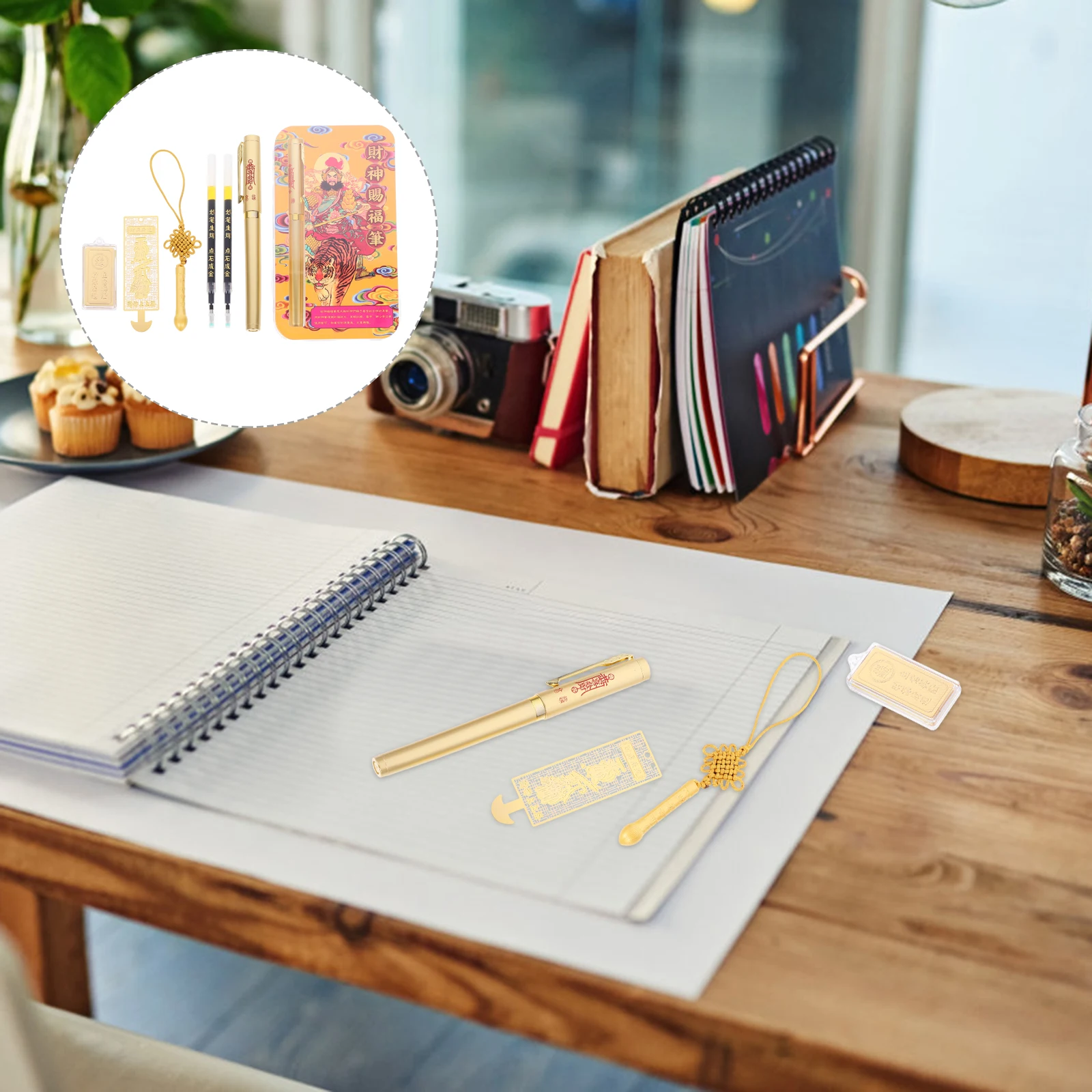 

Ergonomic Chinese Themed Fine Tip Office Business Gel Pen With Lid Portable Signature Pen For Daily Use Writing Supply