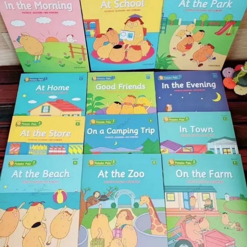 Oxford Potato Pals Livro Imagem, Crianças pequenas Inglês Early Learning Reading, 12pcs