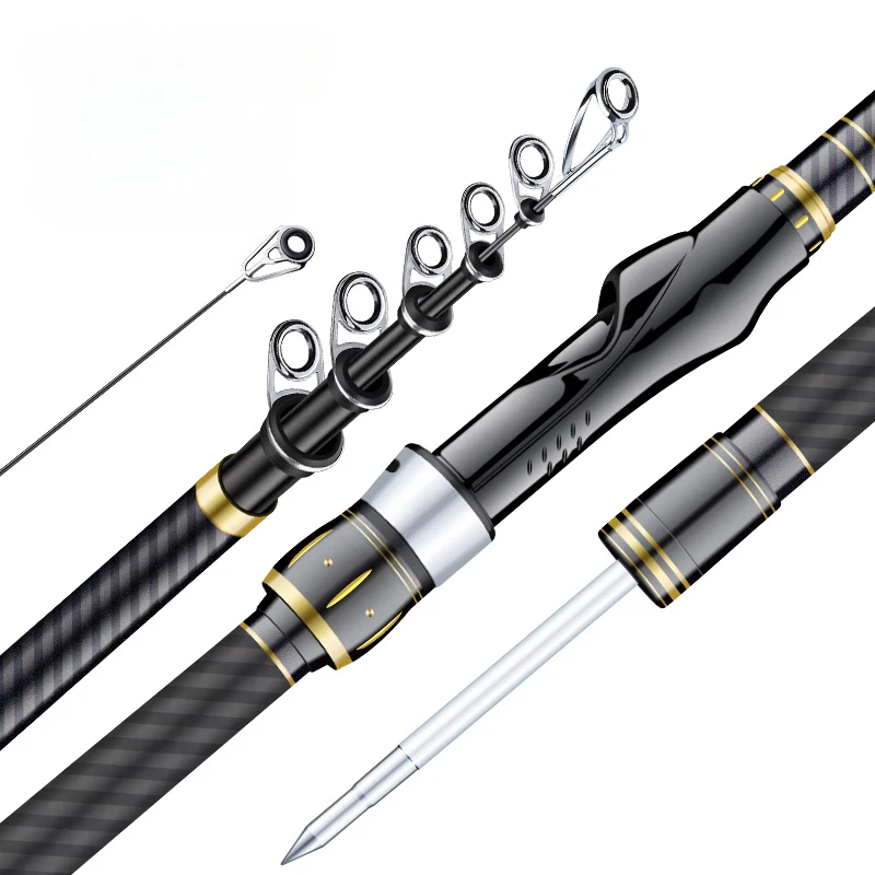 

Carbon Rock Fishing Rod,Japan Imported, No. 4 Sea Fishing Rod,Ultra Light,Ultra Hard,Dual Purpose,Throwing Rod, 2.1m-4.5m