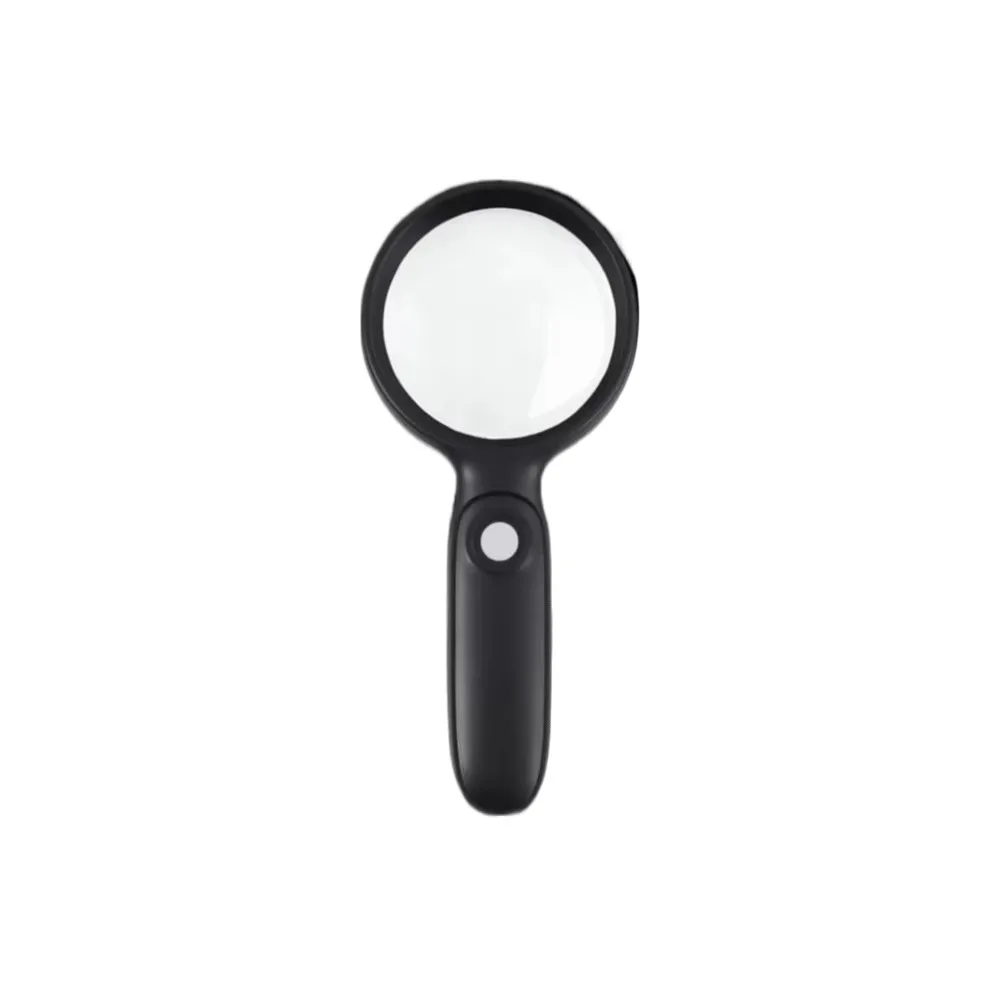 With 2 LED Light Lighted Magnifying Glass HD Illumination Hand Held Lighted Jewelry Loupe Magnifier Jeweler Inspect Tool