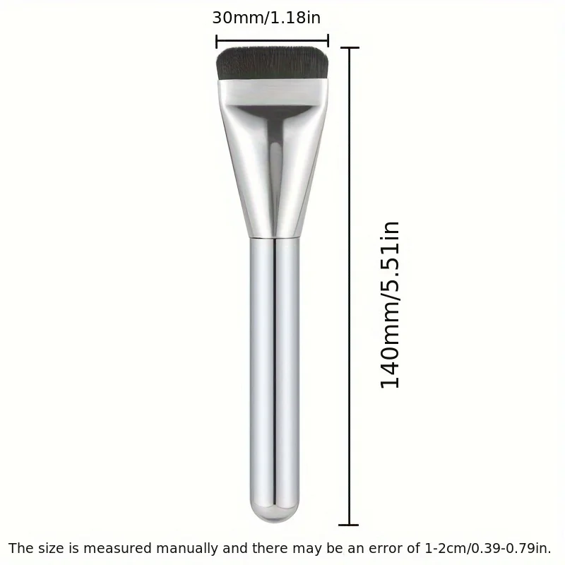 1/2 قطعة كريم أساس متعدد الاستخدام فائق النعومة، فرشاة كريم أساس بيضاوية ذات شعيرات نايلون لا تسبب الحساسية - مثالية لتحديد الوجه #6